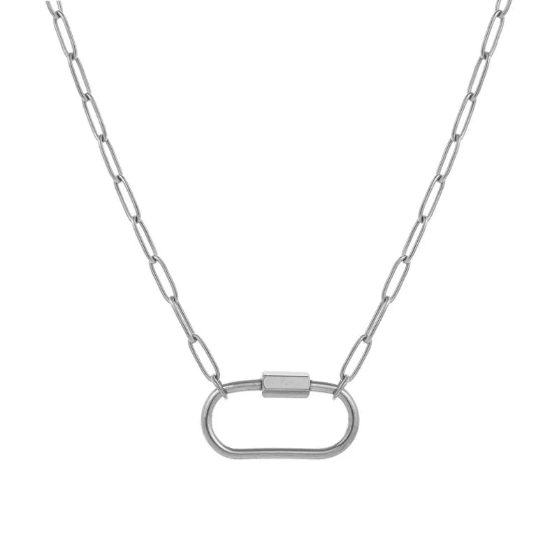 Carabiner Paperclip Necklace