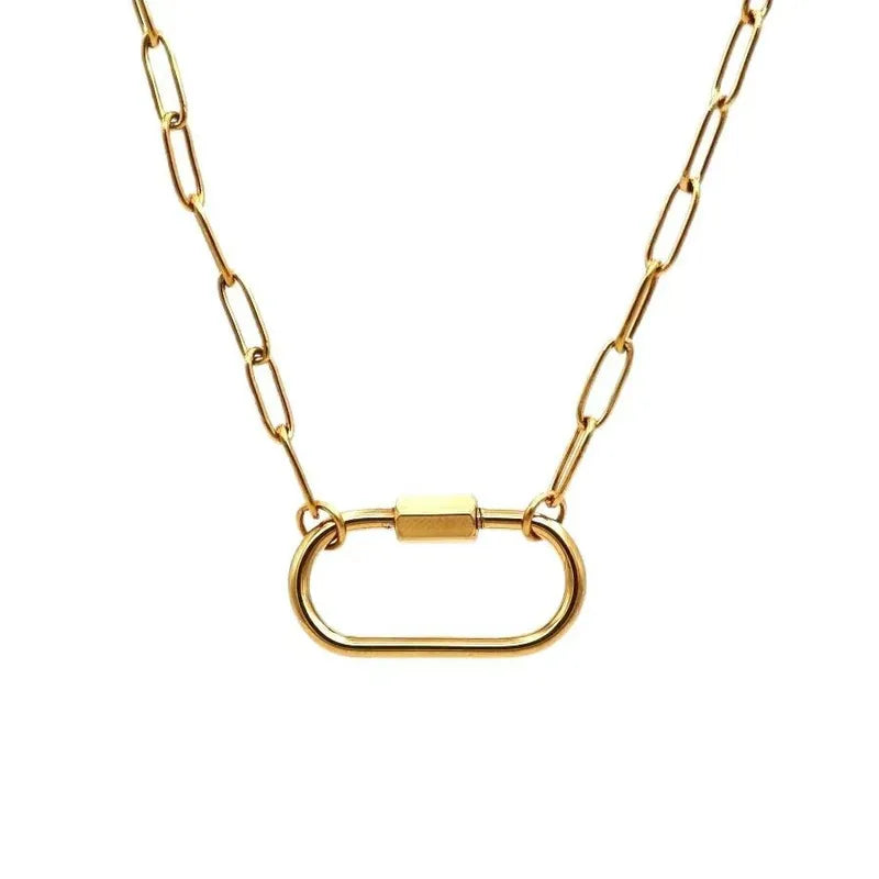 Carabiner Paperclip Necklace