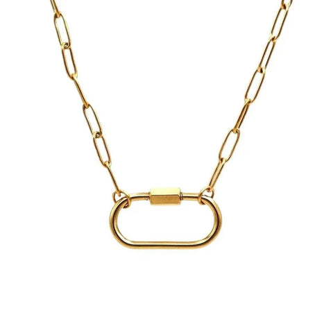 Carabiner Paperclip Necklace