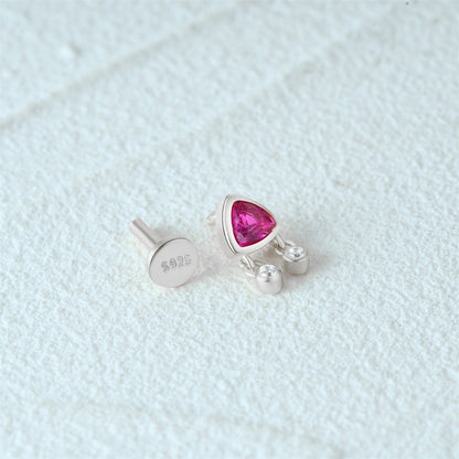 Cerise | Sterling Silver Flat Back Stud 16G Gauge