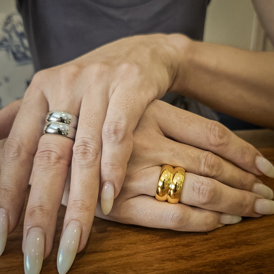 Cloud Cigar Band Ring