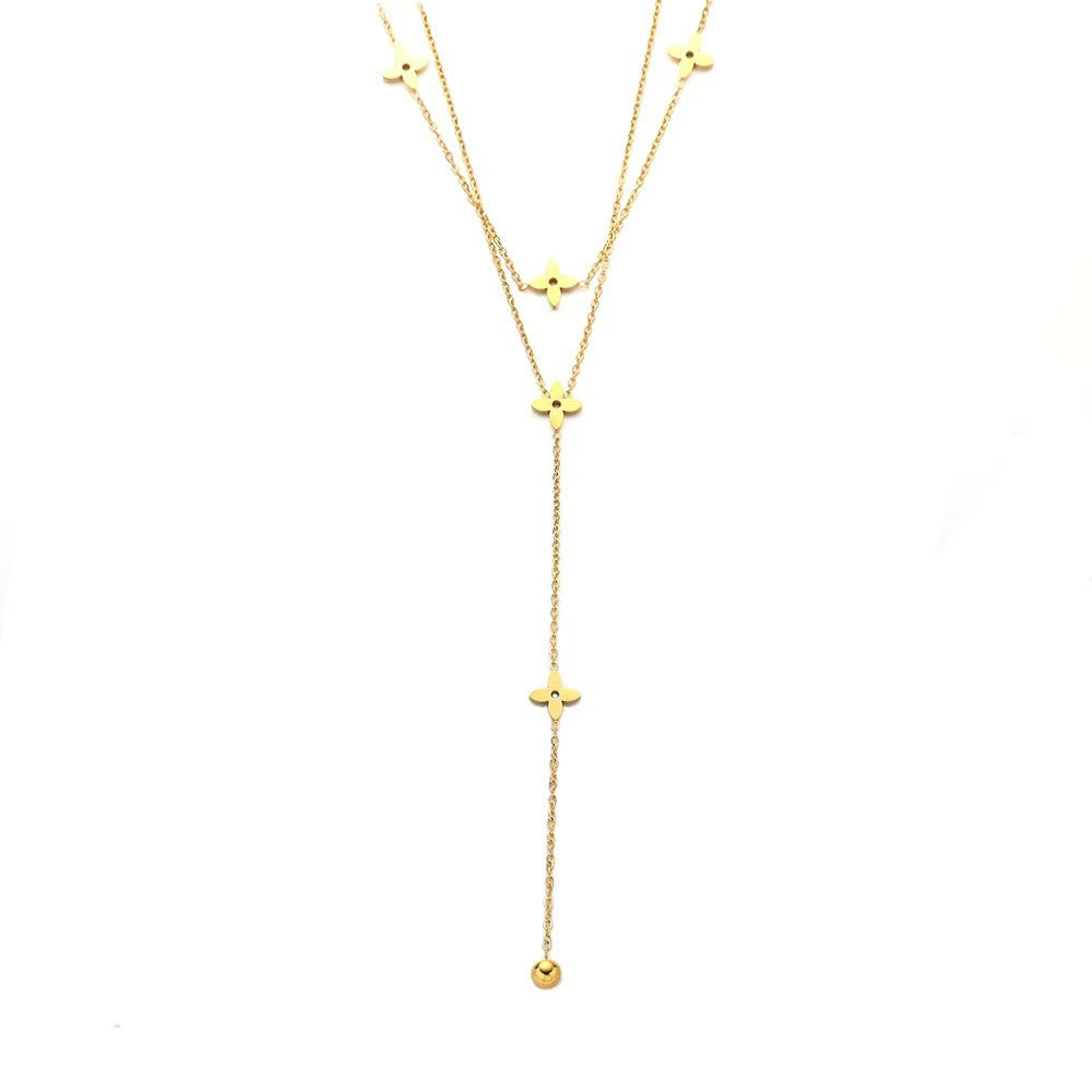 Clover Lariat Necklace