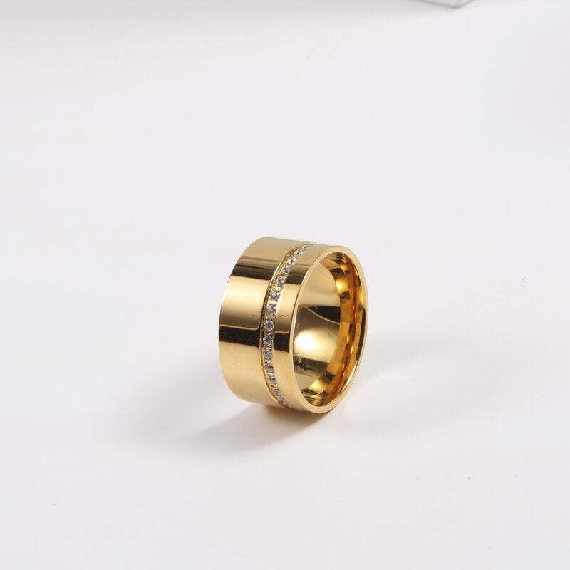 Crystal Cigar Band Ring