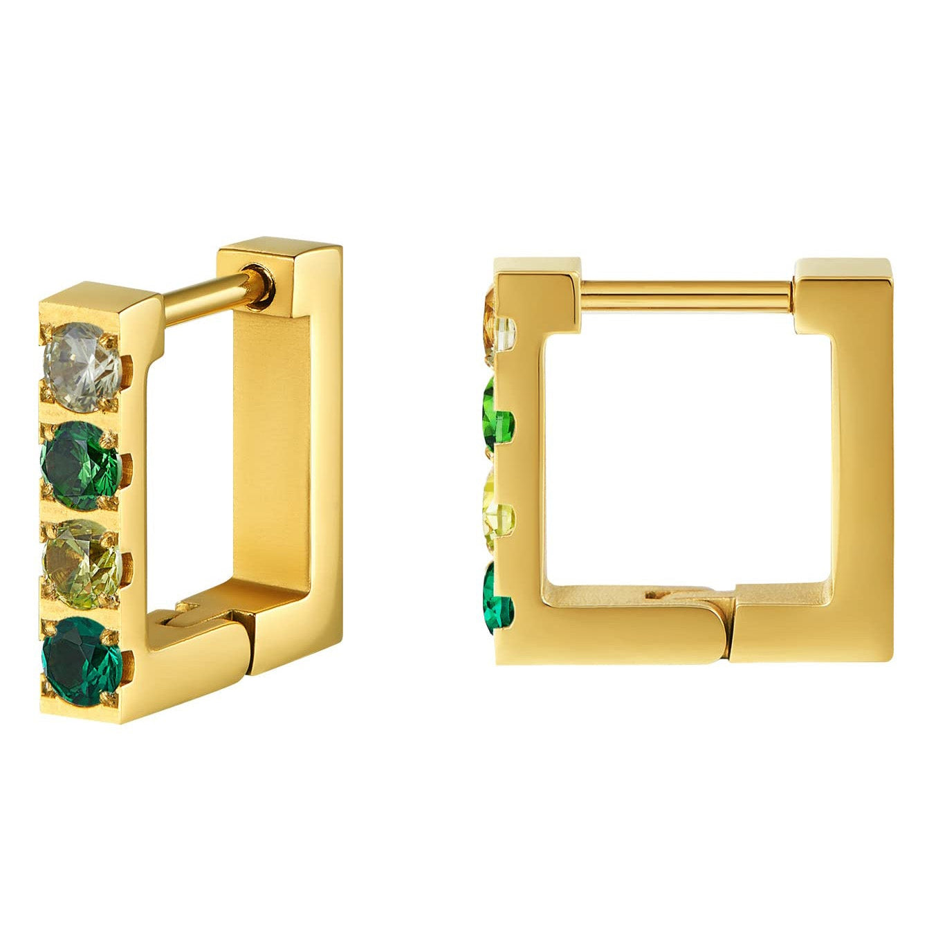 Cube Huggie Earrings