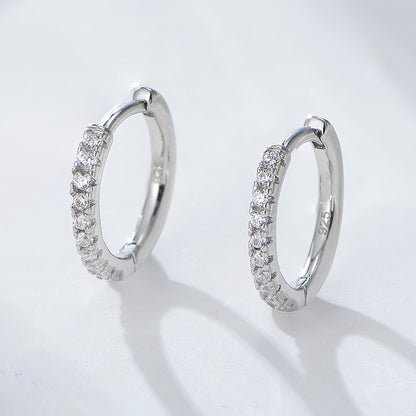 CZ Hoops in Sterling Silver