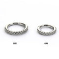 1.2mm | CZ Sterling Silver Seamless Clicker Ring 16G Gauge