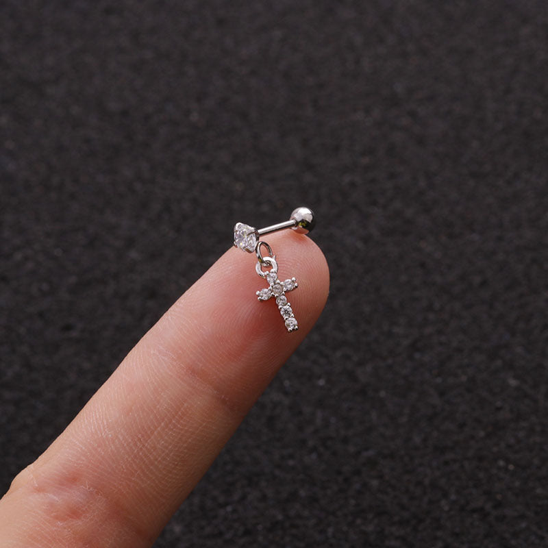 Dangling Cross | Screw Ball Stud (1pc)
