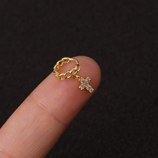 Dangling Cross | 6mm Snuggie (1pc single)