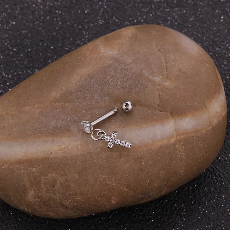 Dangling Cross | Screw Ball Stud (1pc)