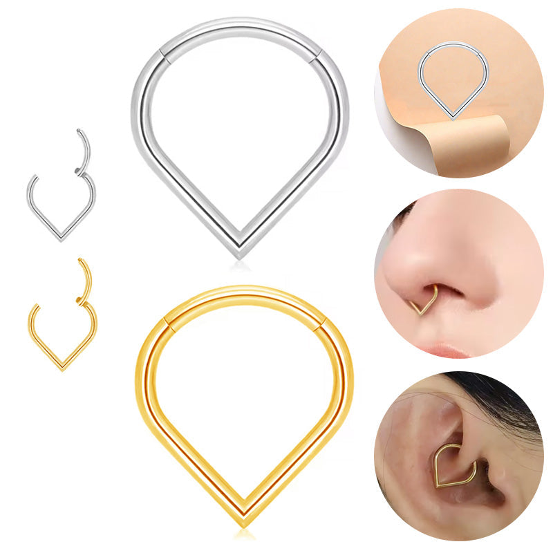 1.2mm Drop | Stainless Steel Seamless Clicker Ring 16G Gauge