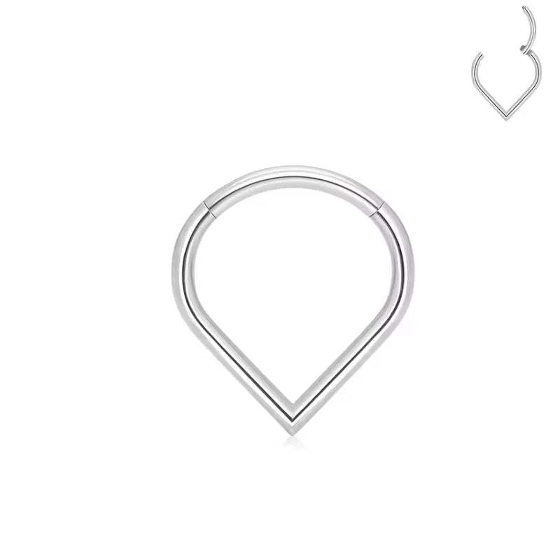 1.2mm Drop | Stainless Steel Seamless Clicker Ring 16G Gauge
