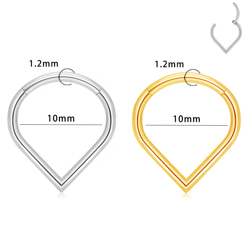 1.2mm Drop | Stainless Steel Seamless Clicker Ring 16G Gauge