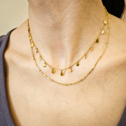 Fine Disc Duo Necklace