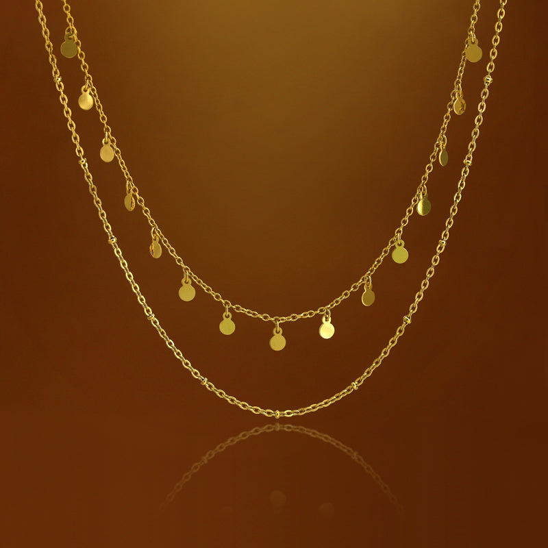 Fine Disc Duo Necklace