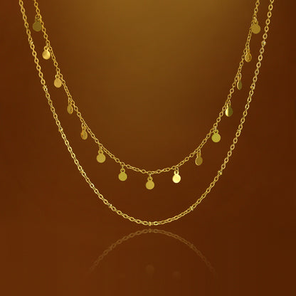 Fine Disc Duo Necklace