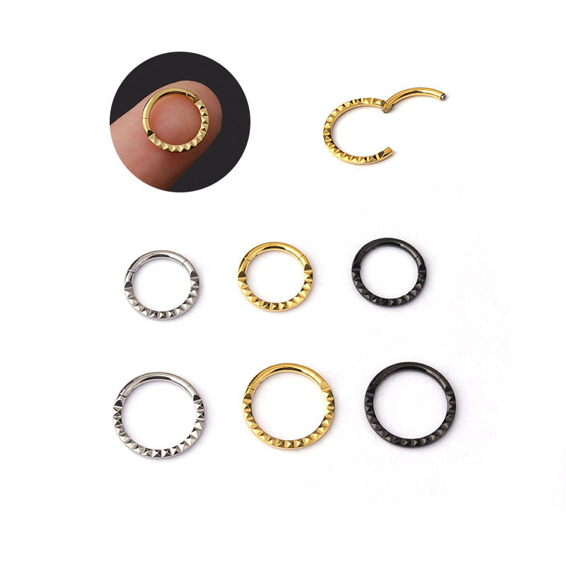 1.2mm Geometric | G23 Titanium Seamless Clicker Ring 16G Gauge
