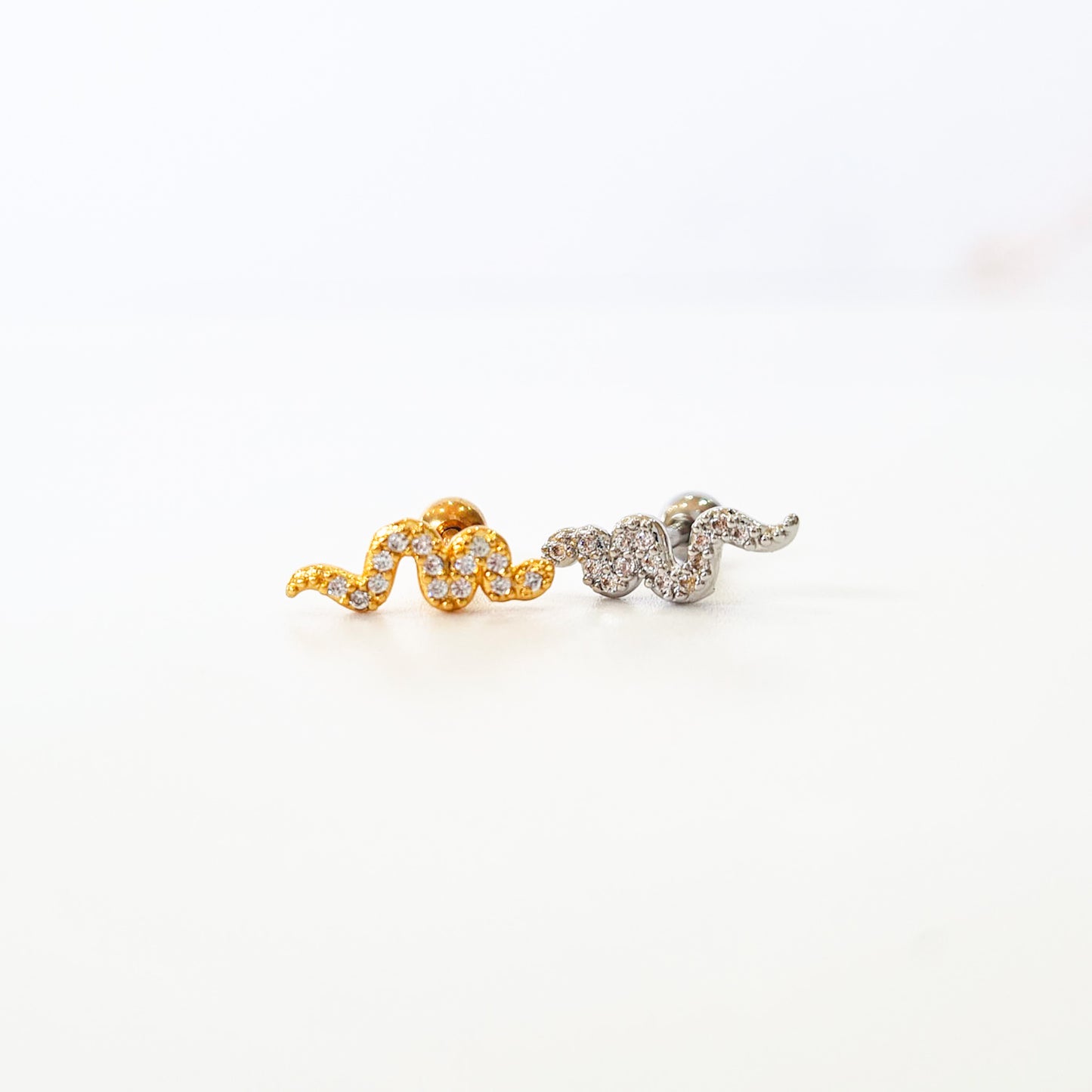 Glitter Snake | Screw Ball Stud