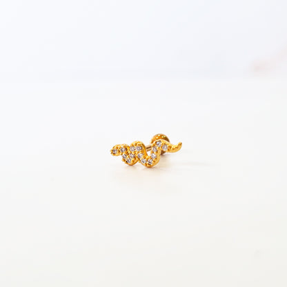 Glitter Snake | Screw Ball Stud