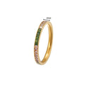 Rainbow Channel Set Eternity Ring
