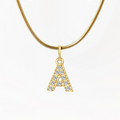 Gold Sparkly Letter Necklace
