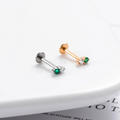 Green Gem | G23 Titanium Flat Back Stud