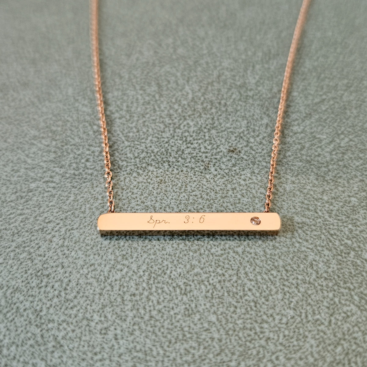 Mantra Engraved Necklace