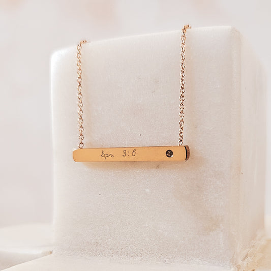 Mantra Engraved Necklace