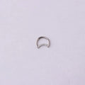 1.2mm Moon CZ | Stainless Steel Seamless Clicker Ring 16G Gauge