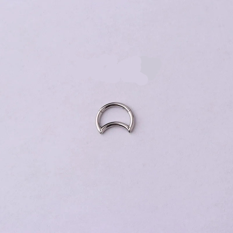 1.2mm Moon | Stainless Steel Seamless Clicker Ring 16G Gauge