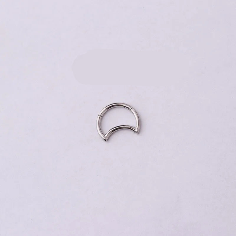 1.2mm Moon | Stainless Steel Seamless Clicker Ring 16G Gauge