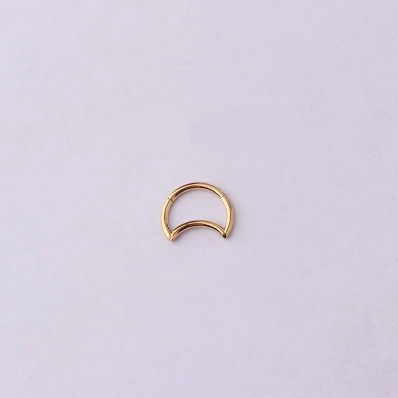 1.2mm Moon | Stainless Steel Seamless Clicker Ring 16G Gauge