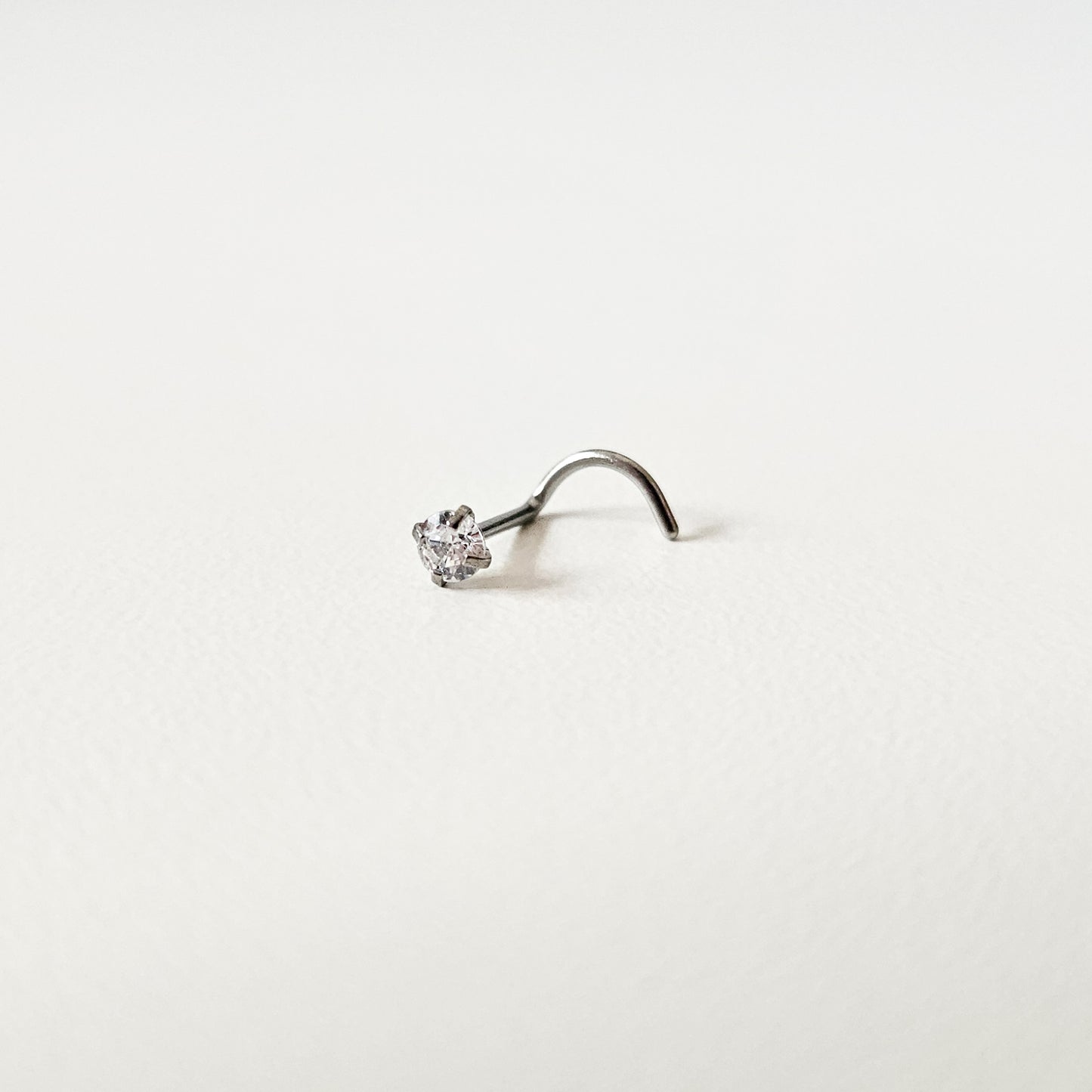 3mm Diamante | S Curved Nose Stud (1pc single)