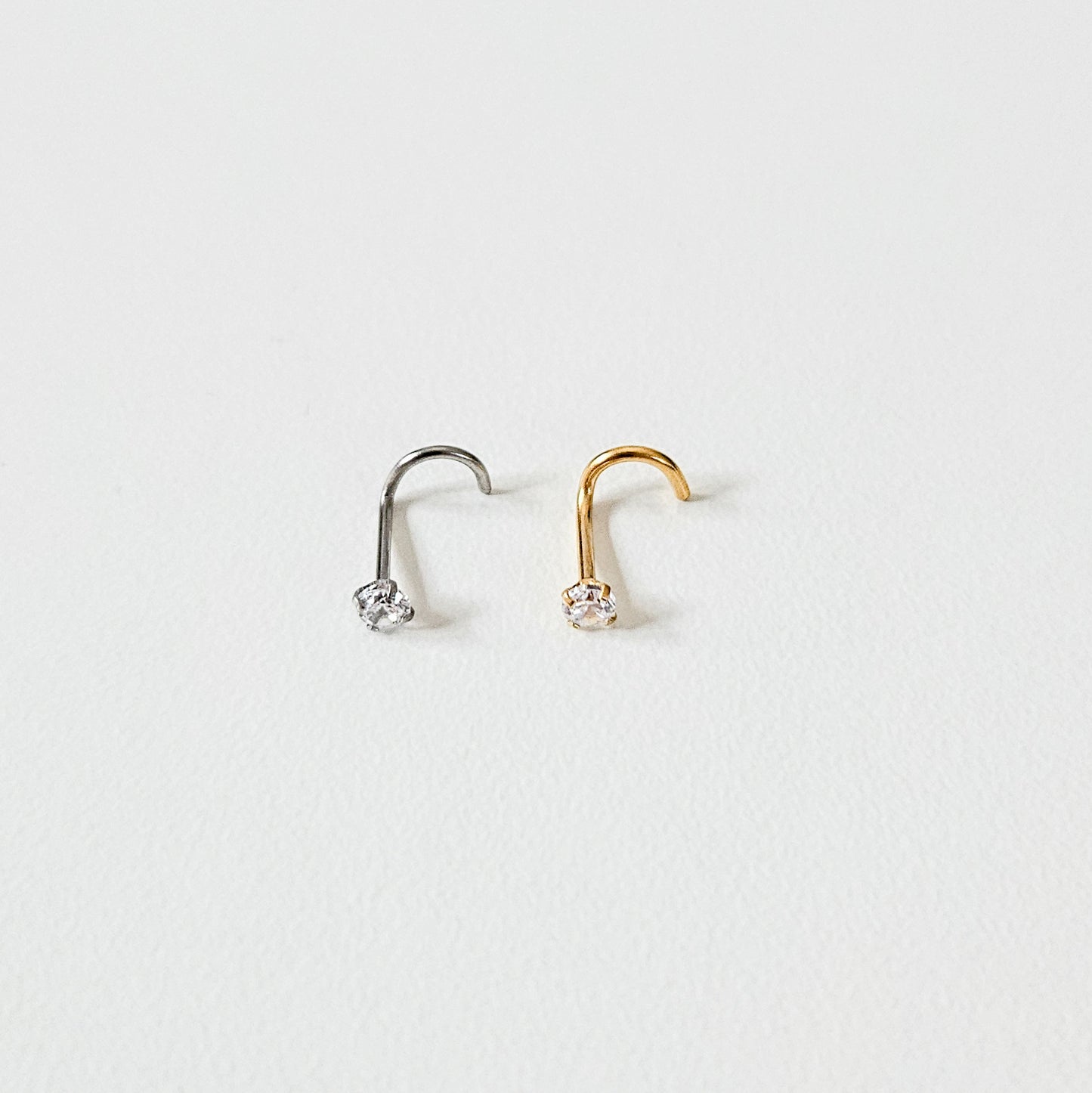 3mm Diamante | S Curved Nose Stud (1pc single)