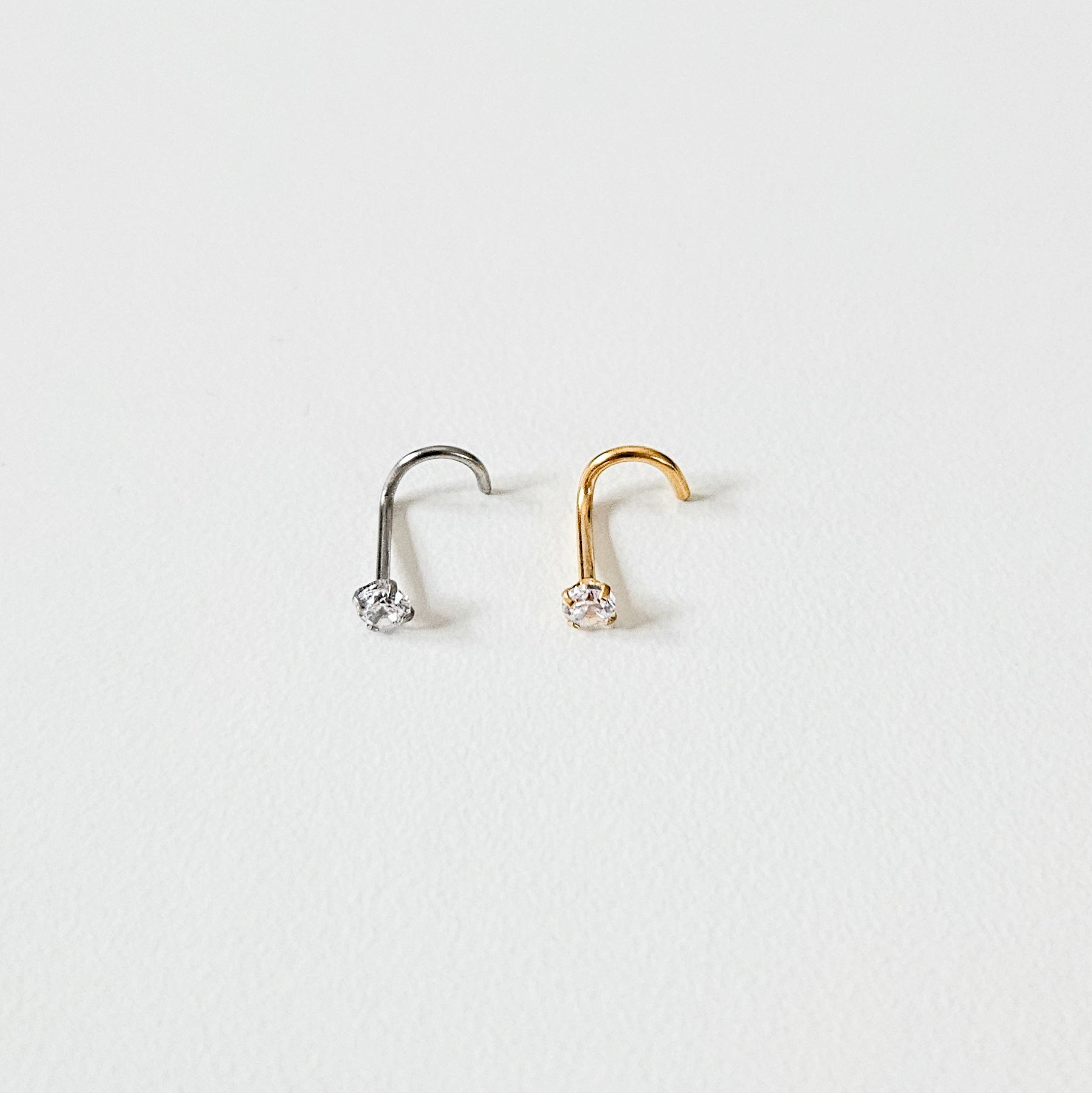 3mm Diamante | S Curved Nose Stud (1pc single)