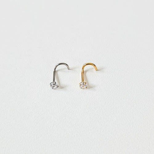 3mm Diamante | S Curved Nose Stud
