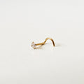 3mm Diamante | S Curved Nose Stud (1pc single)