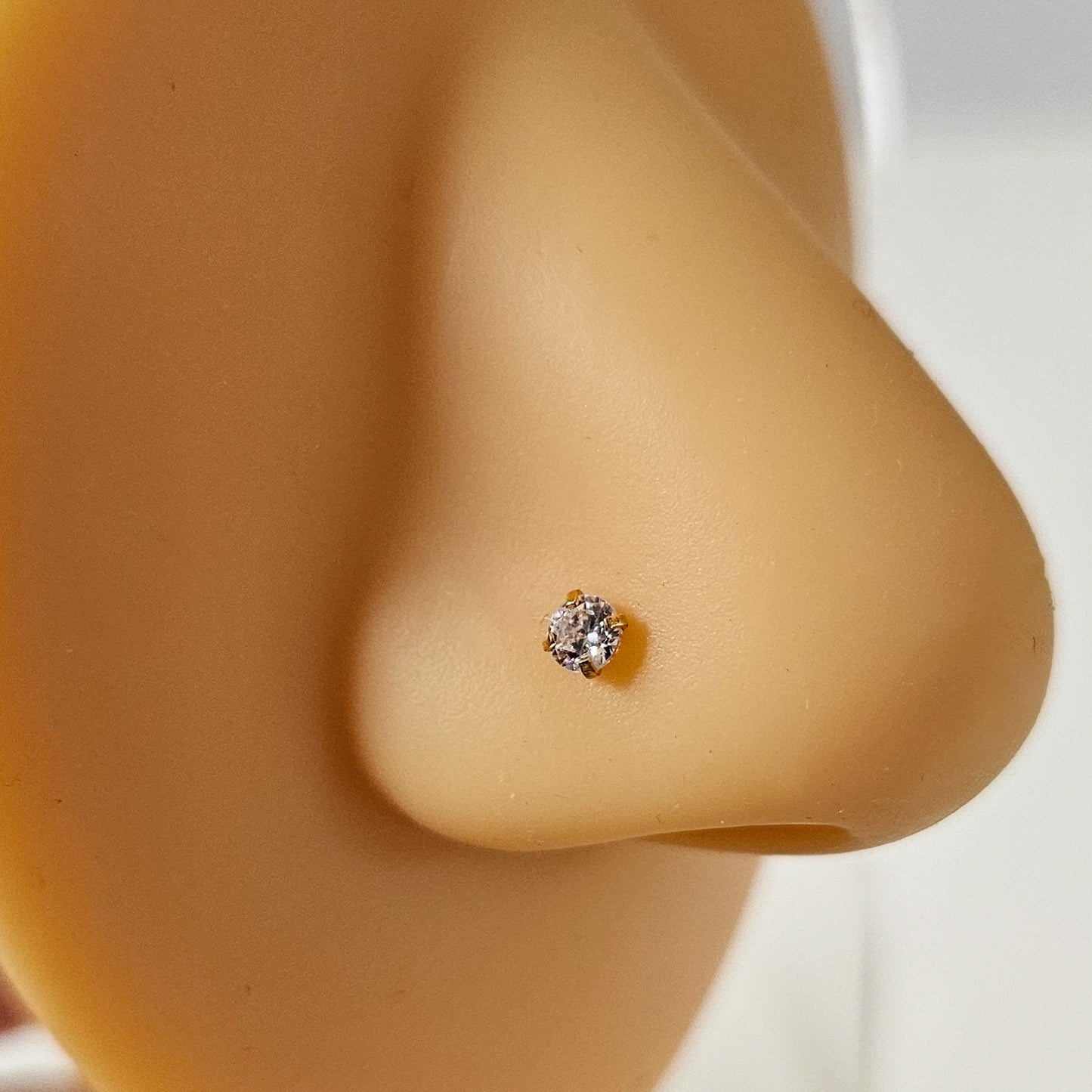 3mm Diamante | S Curved Nose Stud (1pc single)