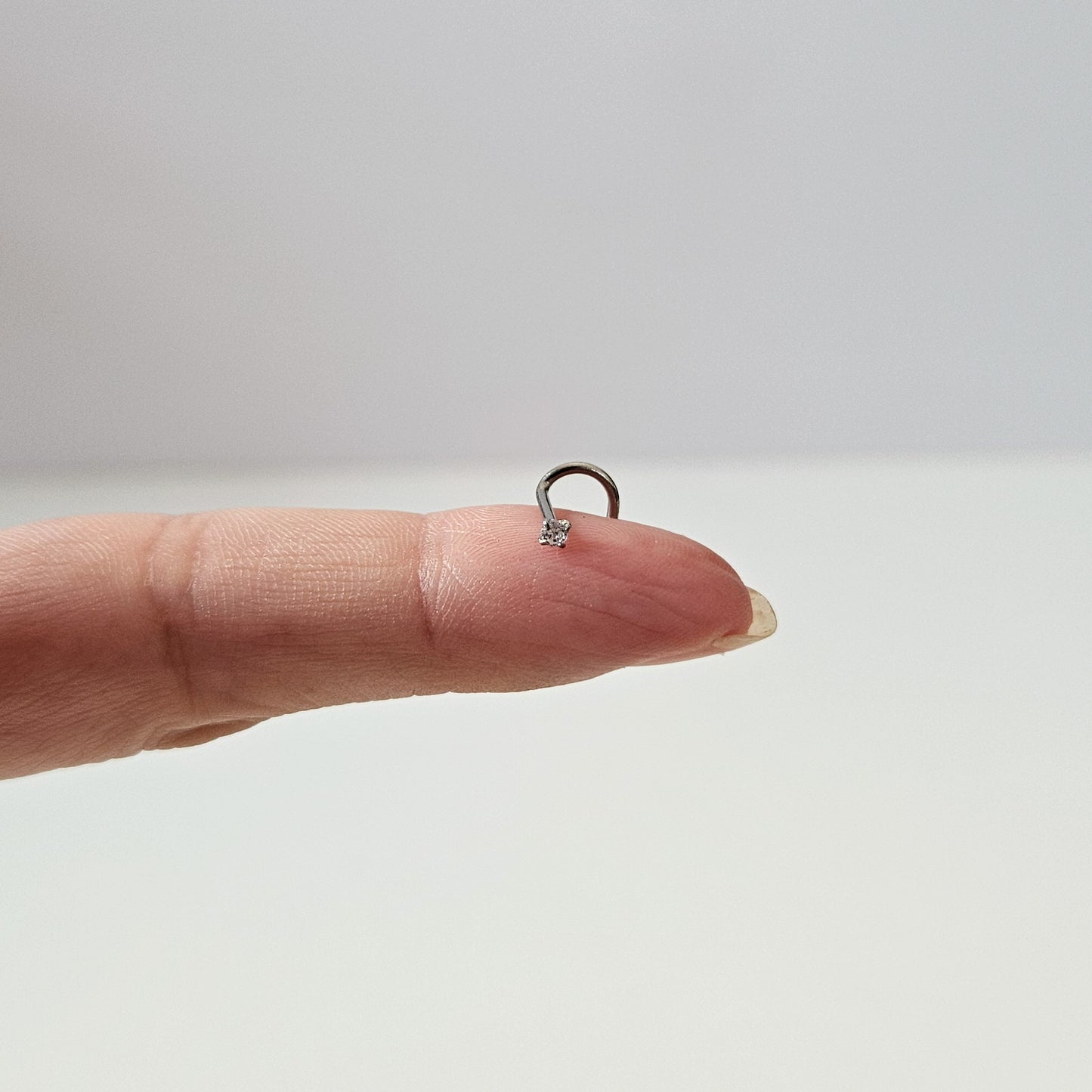 2mm Diamante | S Curved Nose Stud (1pc single)