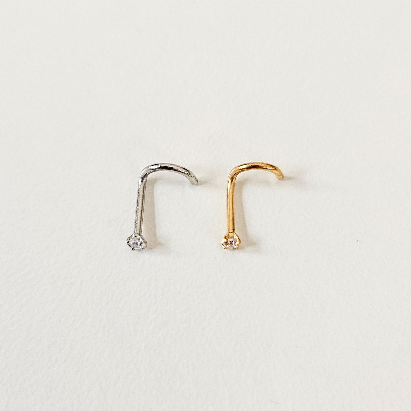 2mm Diamante | S Curved Nose Stud (1pc single)