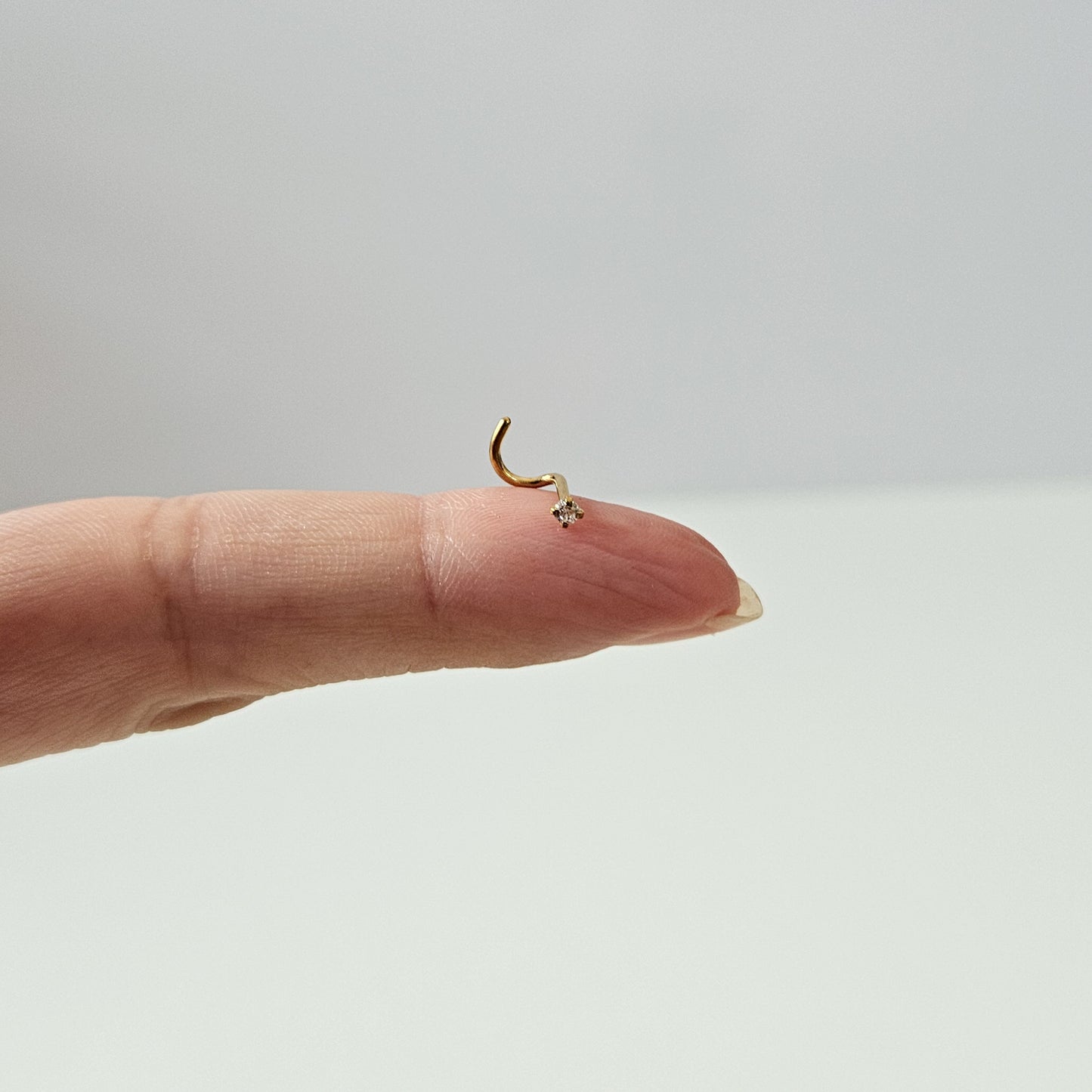 2mm Diamante | S Curved Nose Stud (1pc single)