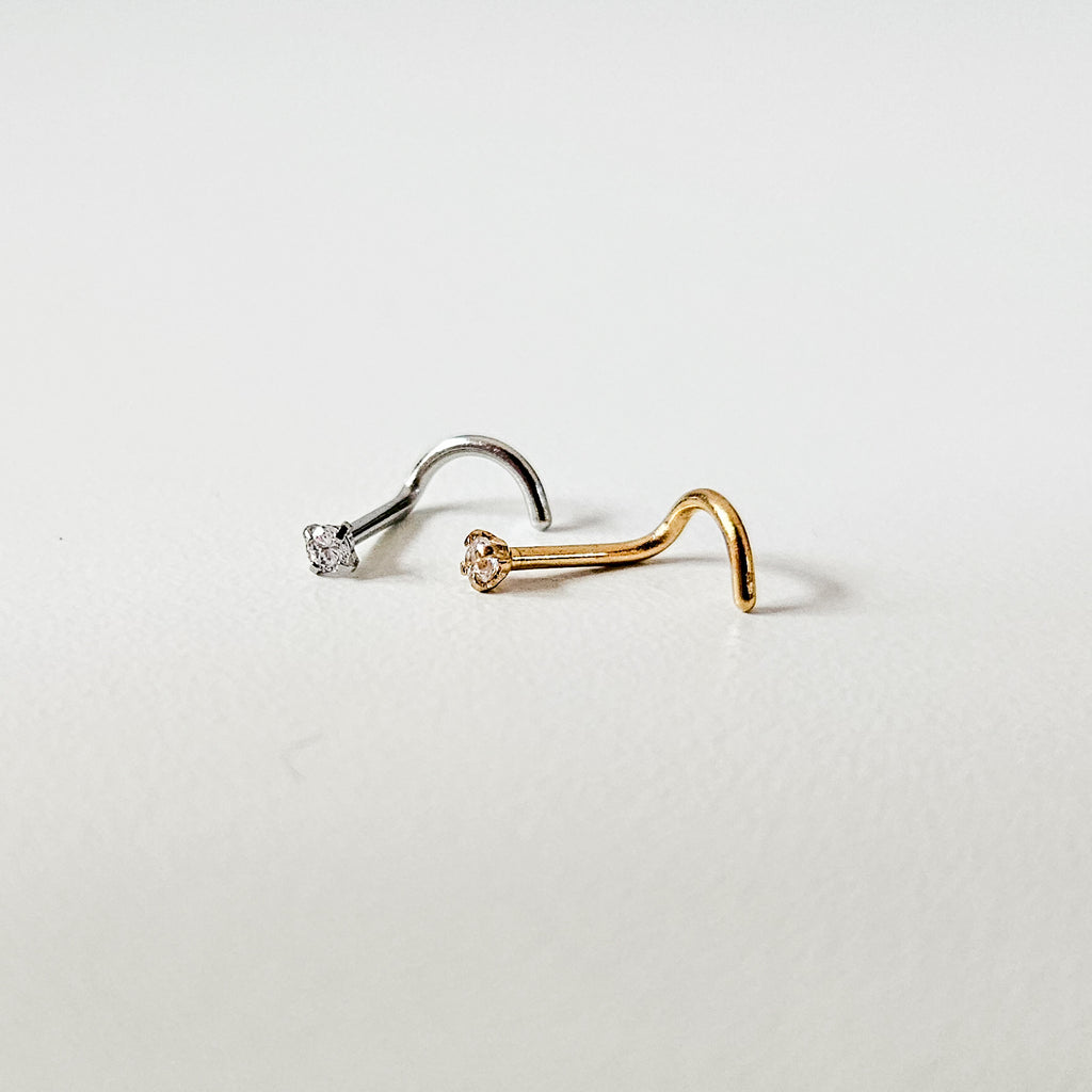 2mm Diamante | S Curved Nose Stud (1pc single)