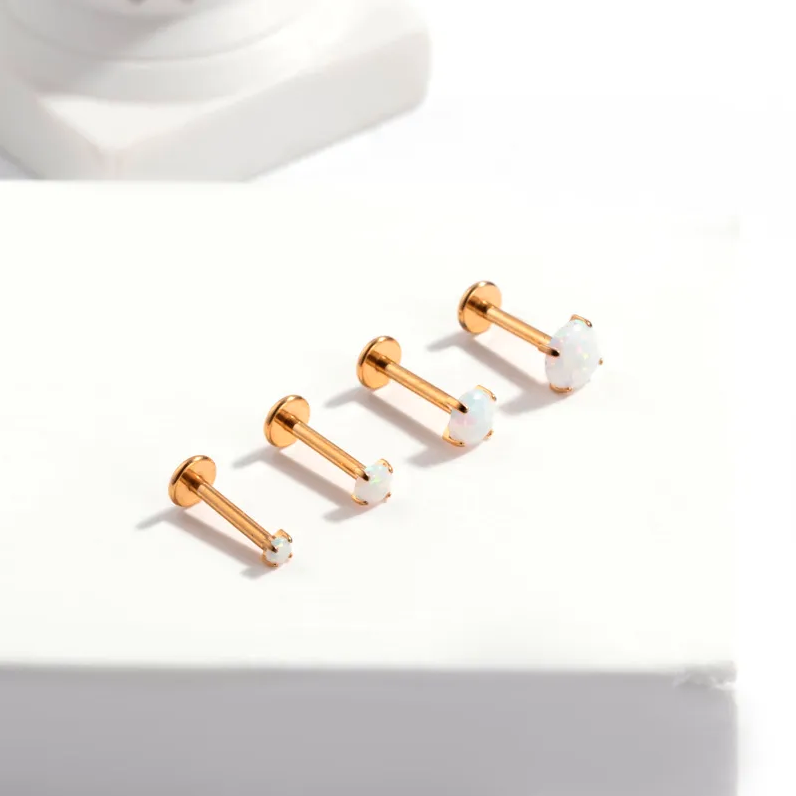 5mm Opal | Threadless Flat Back Stud