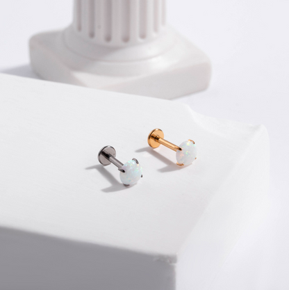 5mm Opal | Threadless Flat Back Stud