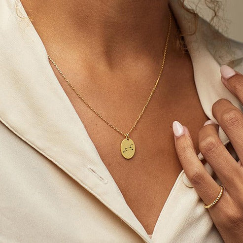 Oval Disc Necklace