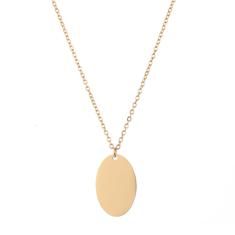 Oval Disc Necklace