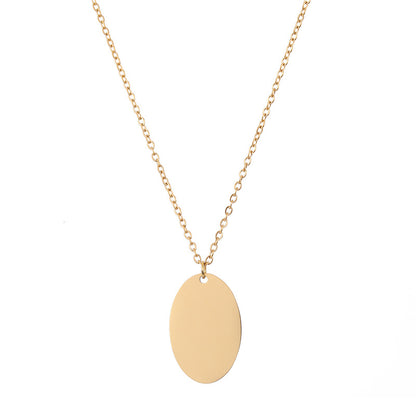 Oval Disc Necklace