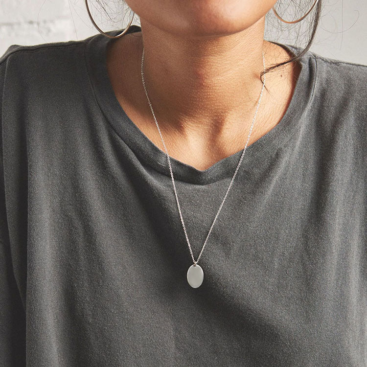 Oval Disc Necklace