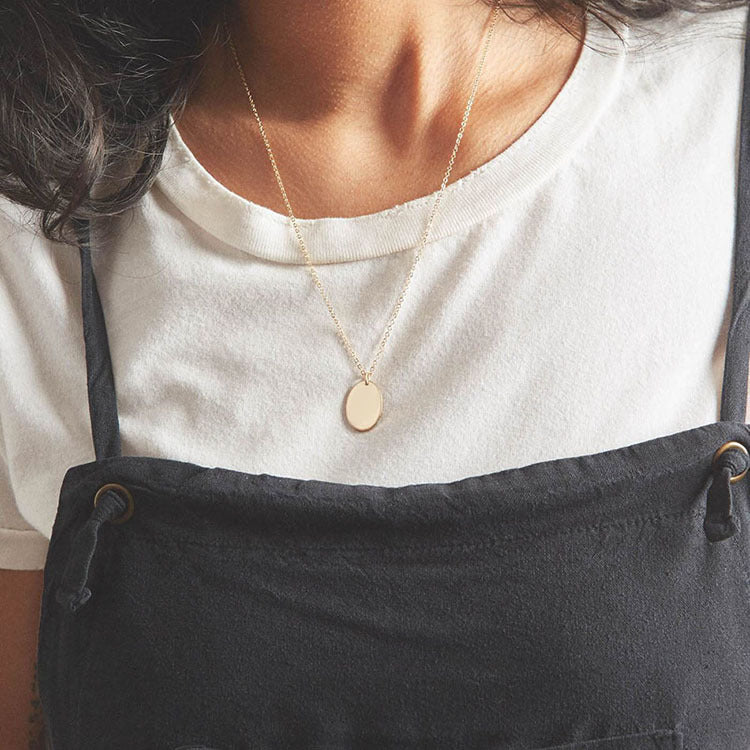 Oval Disc Necklace