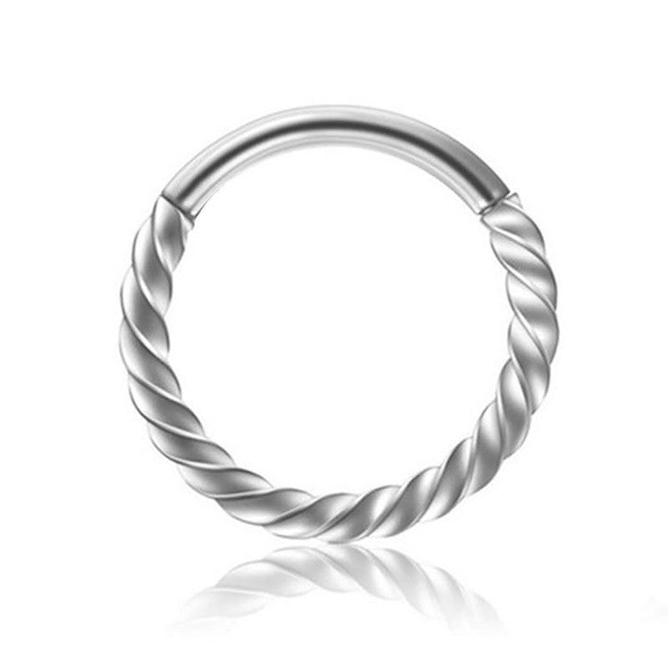 1.2mm Ropey | Stainless Steel Seamless Clicker Ring 16G Gauge