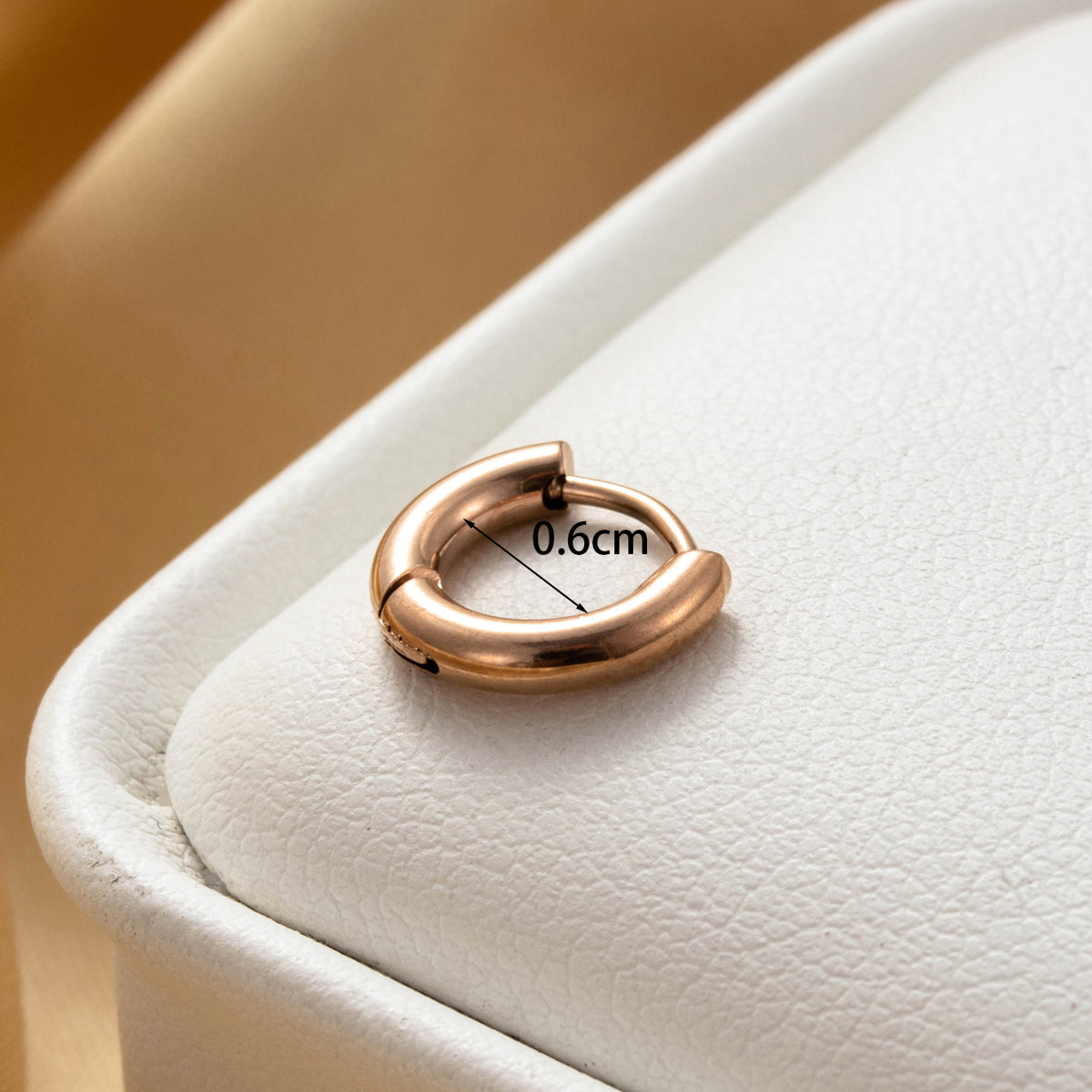 Waterproof Rose Gold Huggie Earring Set
